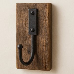 21 Rustic Wood and Metal Towel Hook for Farmhouse Bathroom Decor